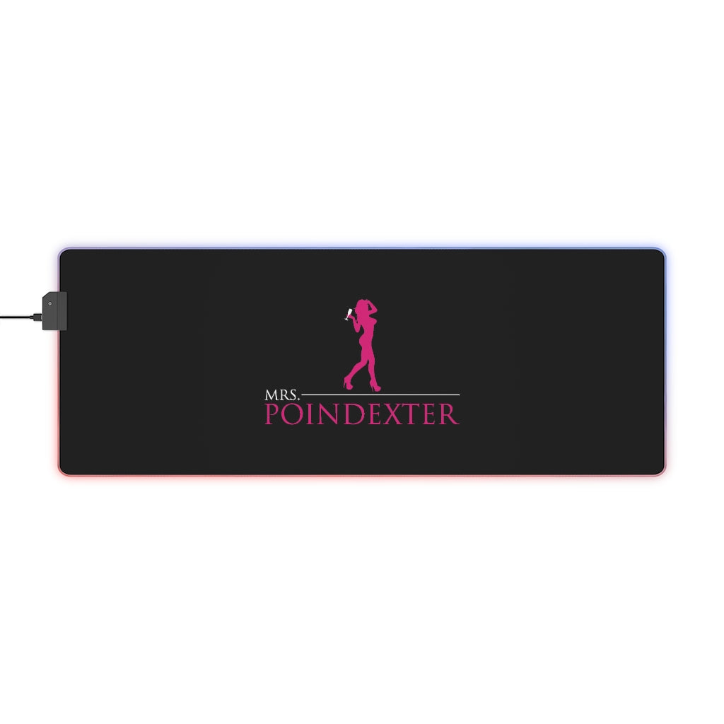 Mrs. Poindexter- Black LED Gaming Mouse Pad