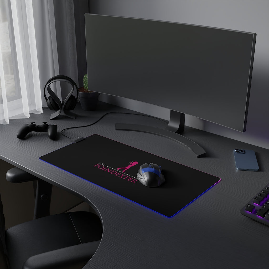 Mrs. Poindexter- Black LED Gaming Mouse Pad