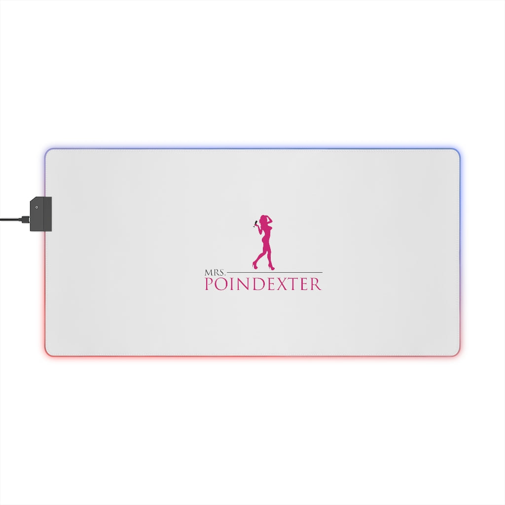 Mrs. Poindexter - White LED Gaming Mouse Pad