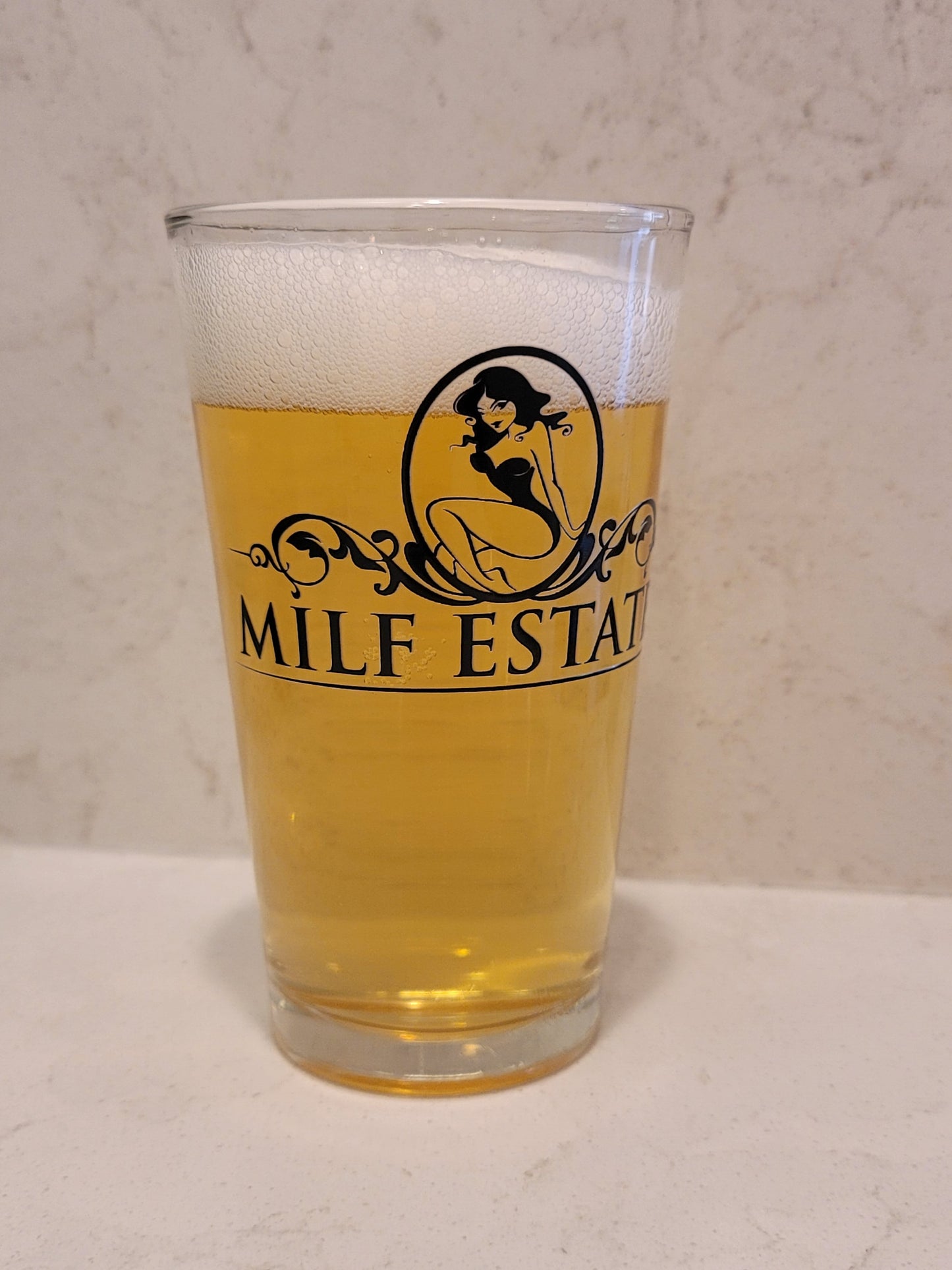 MILF ESTATES Pint Glass "Limited Quantities- Special Order Now"