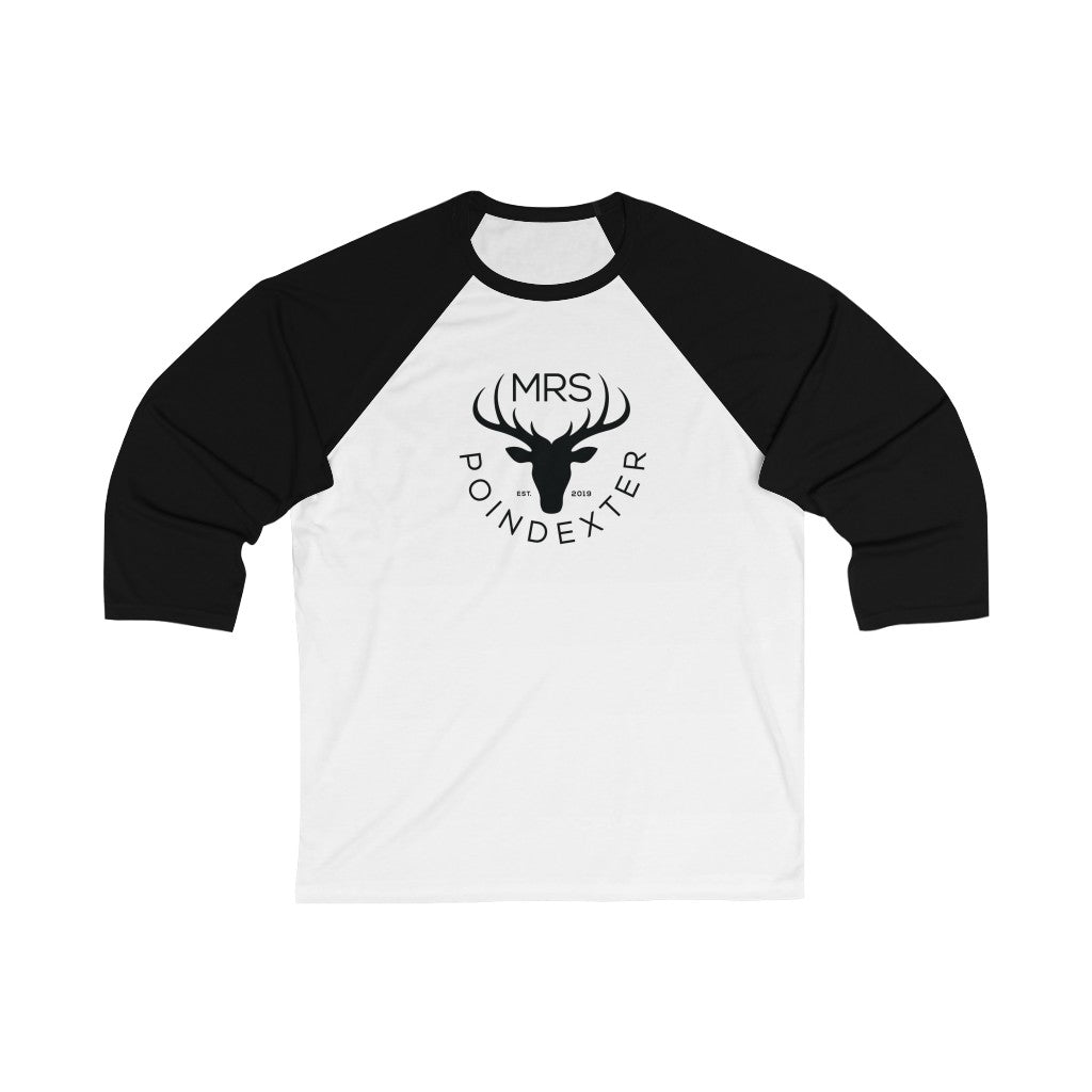 Mrs. Poindexter- Deer - Unisex 3\4 Sleeve Baseball Tee