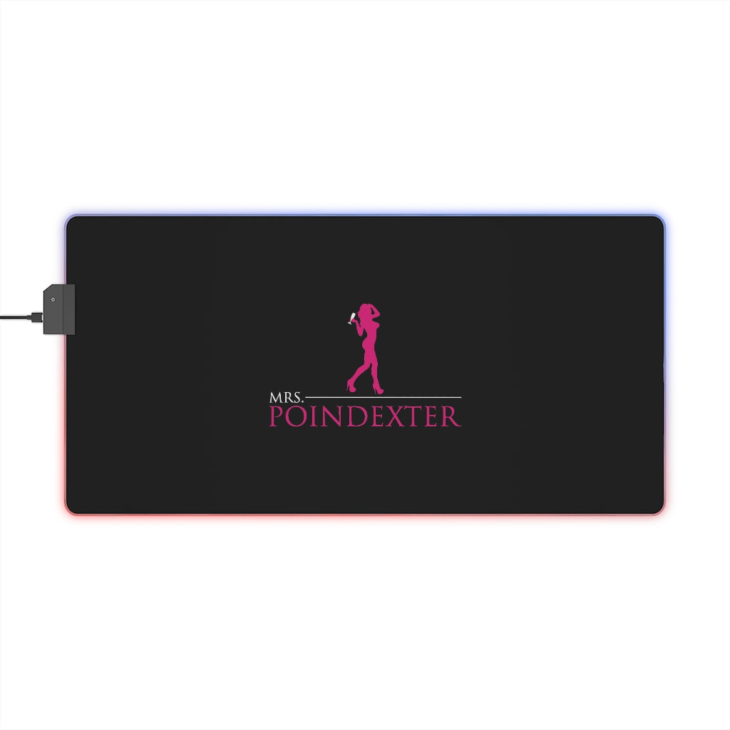 Mrs. Poindexter- Black LED Gaming Mouse Pad