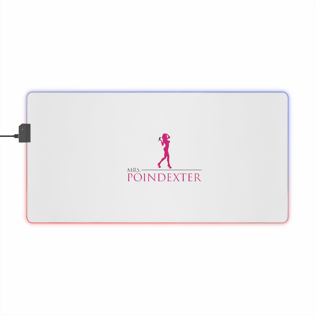 Mrs. Poindexter - White LED Gaming Mouse Pad