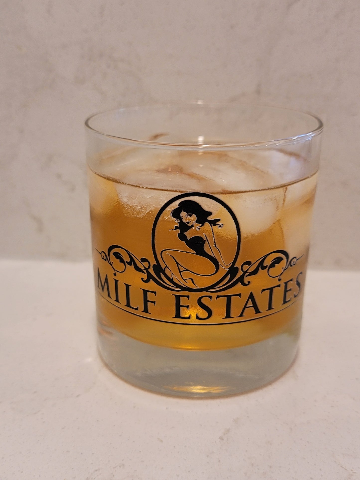 MILF ESTATES Whiskey Glass   "Limited Quantities- Special Order Now"