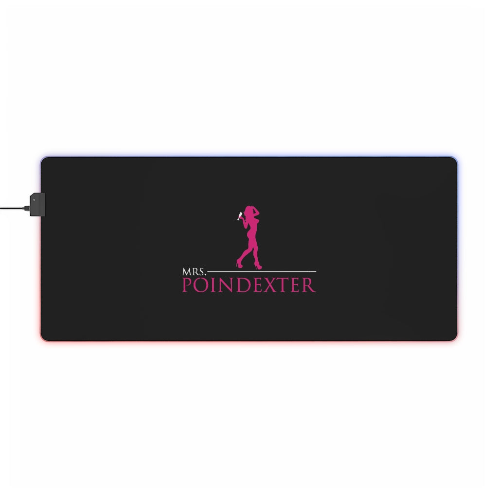 Mrs. Poindexter- Black LED Gaming Mouse Pad